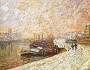 Barges in the Snow